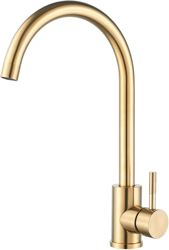 Brushed gold 304 vegetable basin faucet2