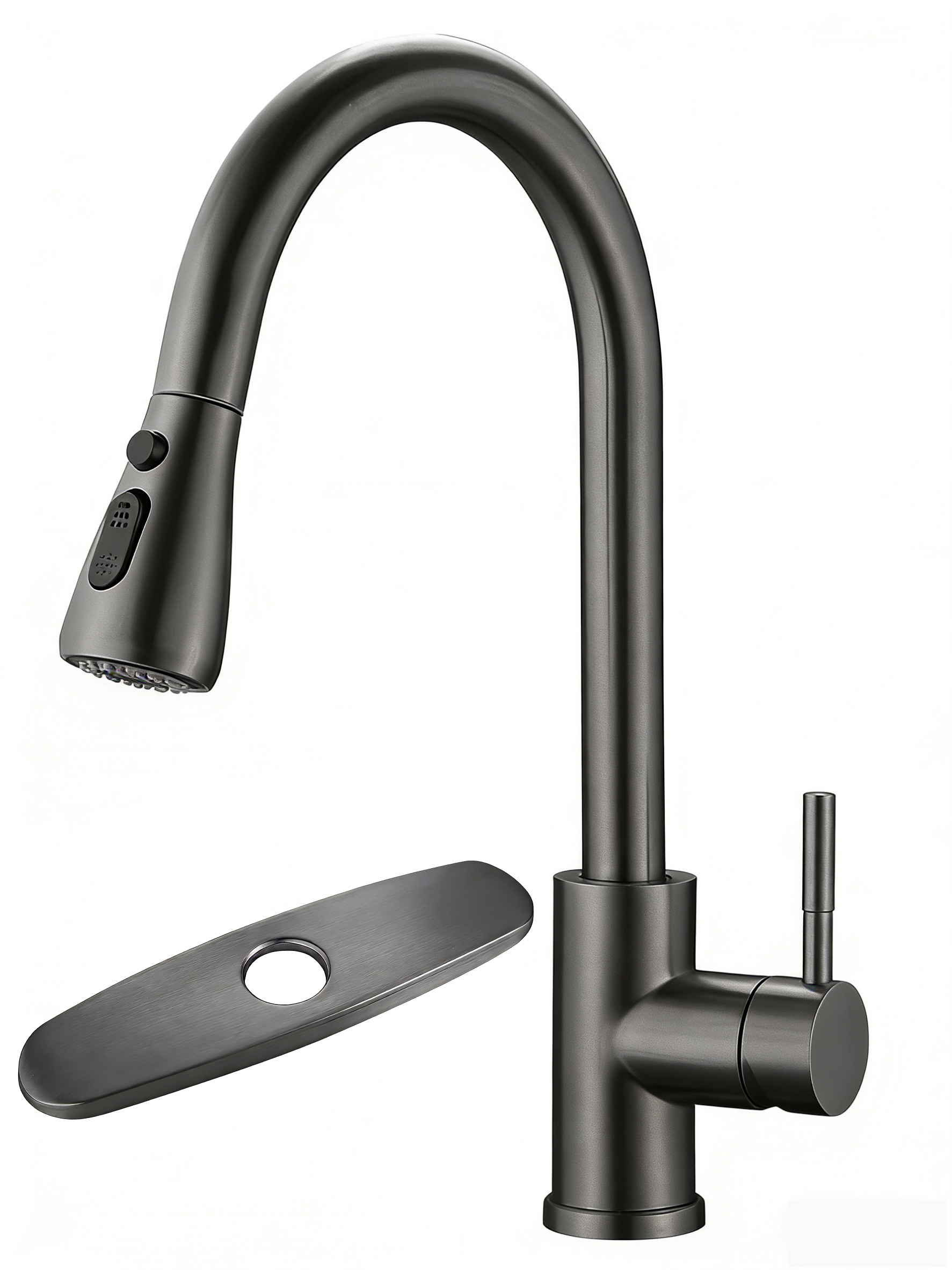 Gun gray 304 pull-out faucet