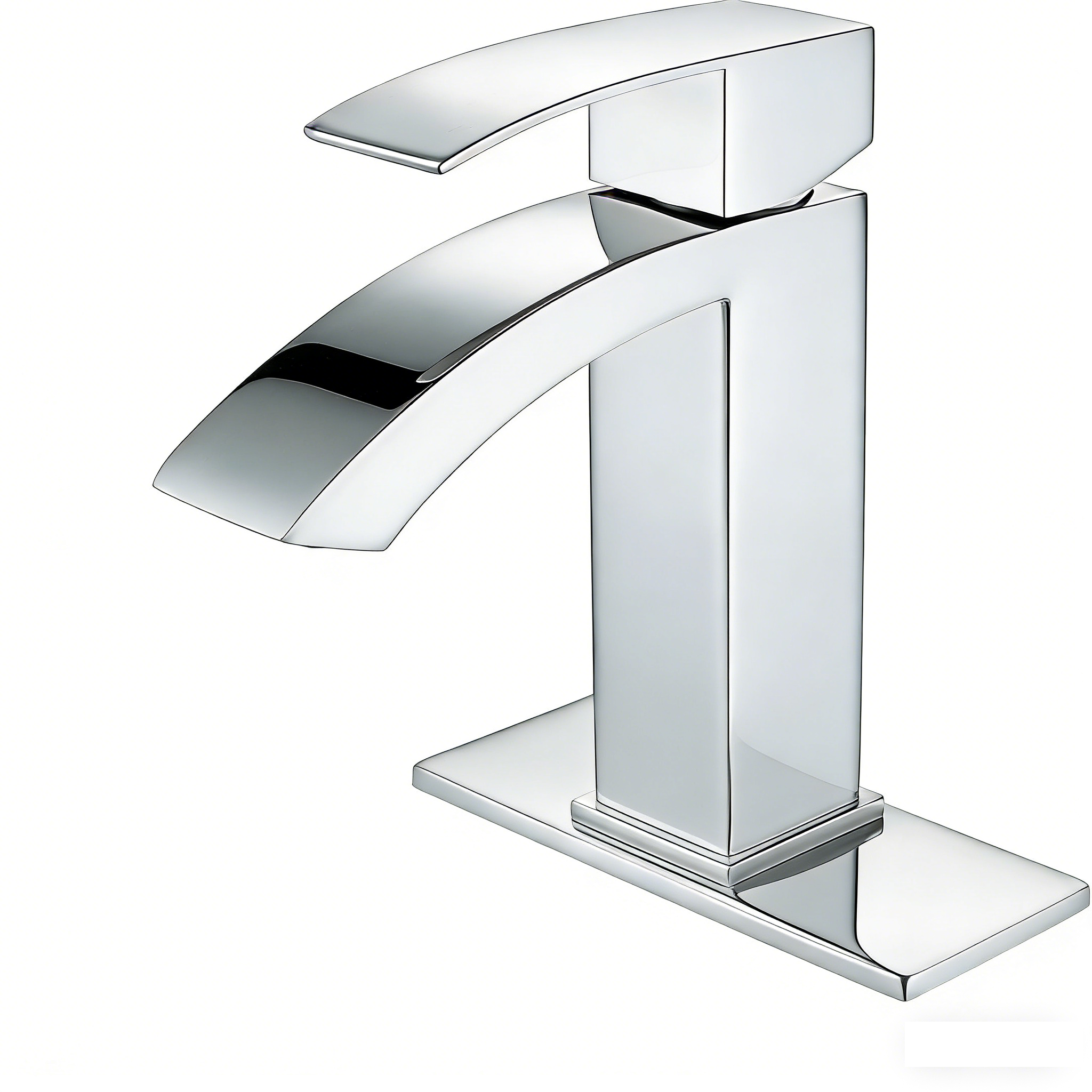 Electroplated sickle faucet