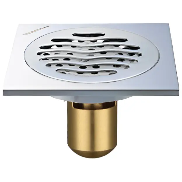 Wholesale Price High Quality 10cm Bathroom Accessories Square Chrome Floor Drain